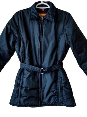 Vintage 70s Nylon Jacket Hudson's Bay Company Size Small Navy Blue Baymart